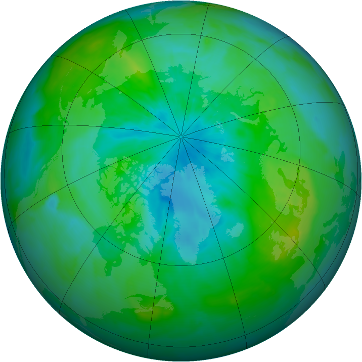 Arctic ozone map for 19 August 2014